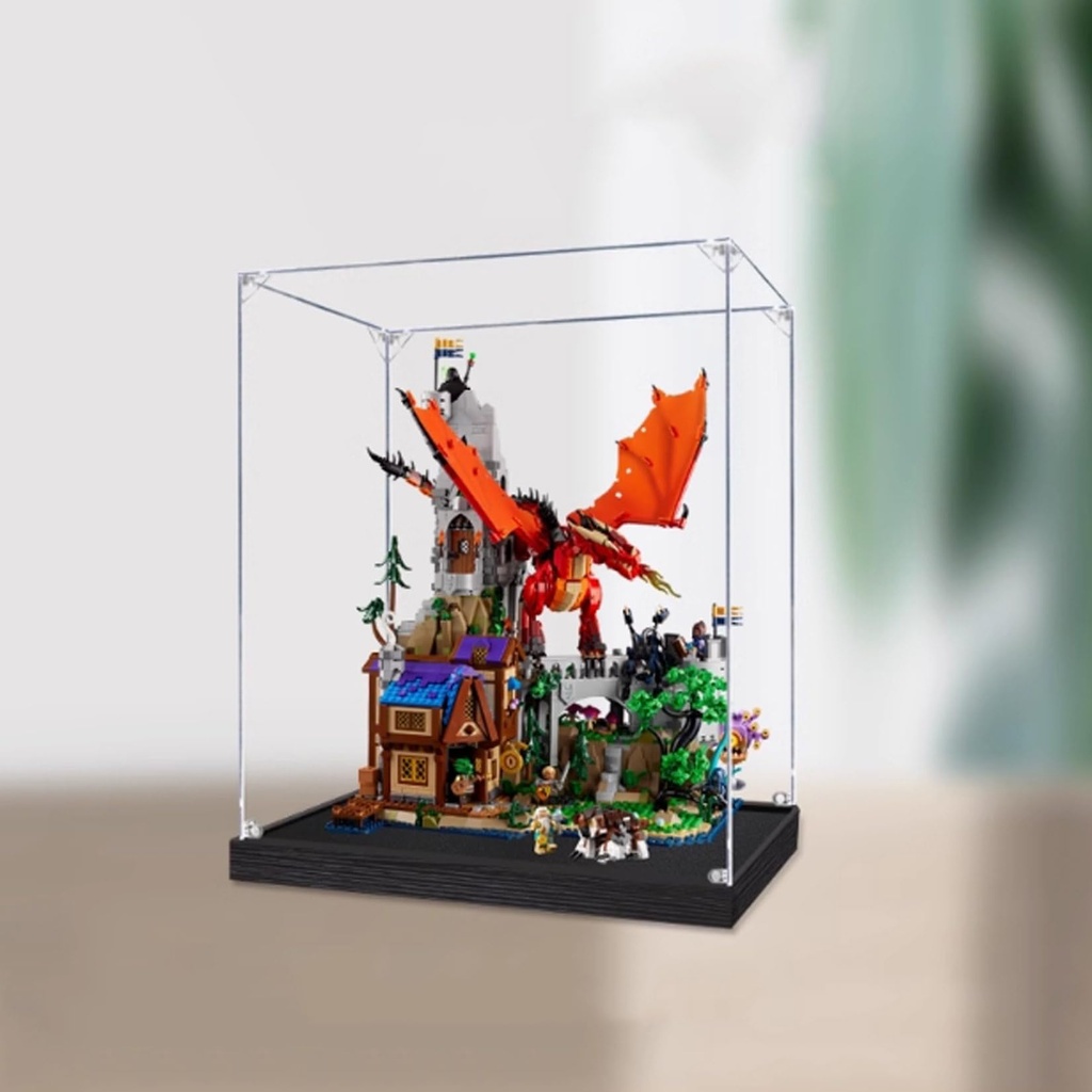 Transparent Acrylic Display Box for Lego 21348 Dungeons and Dragons Display Box Block Collectibles Transparent Dustproof Display Box Organiser Display Box Stand Display Box Only 2mm