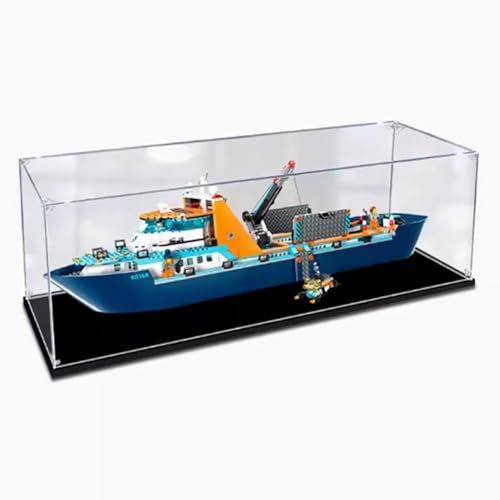 Acrylic Display Box for Lego 60368 Polaris Expedition Ship Transparent Dustproof Display Box Compatible with Lego 60368 Construction kit Model Not Included 2mm