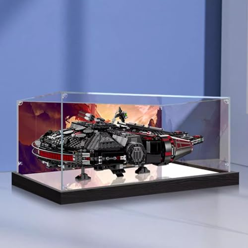 Acrylic Display Case Compatible with Lego 75389 Dark Millennium Falcon Model Set Dustproof Transparent Display Case Storage Box Display Case Only Painted Background