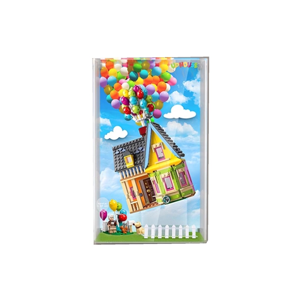 Transparent Acrylic Display Casefor Lego 43217 Balloon House Model Wall Mounted Decorative Photo Frame Display Case Display Case Only