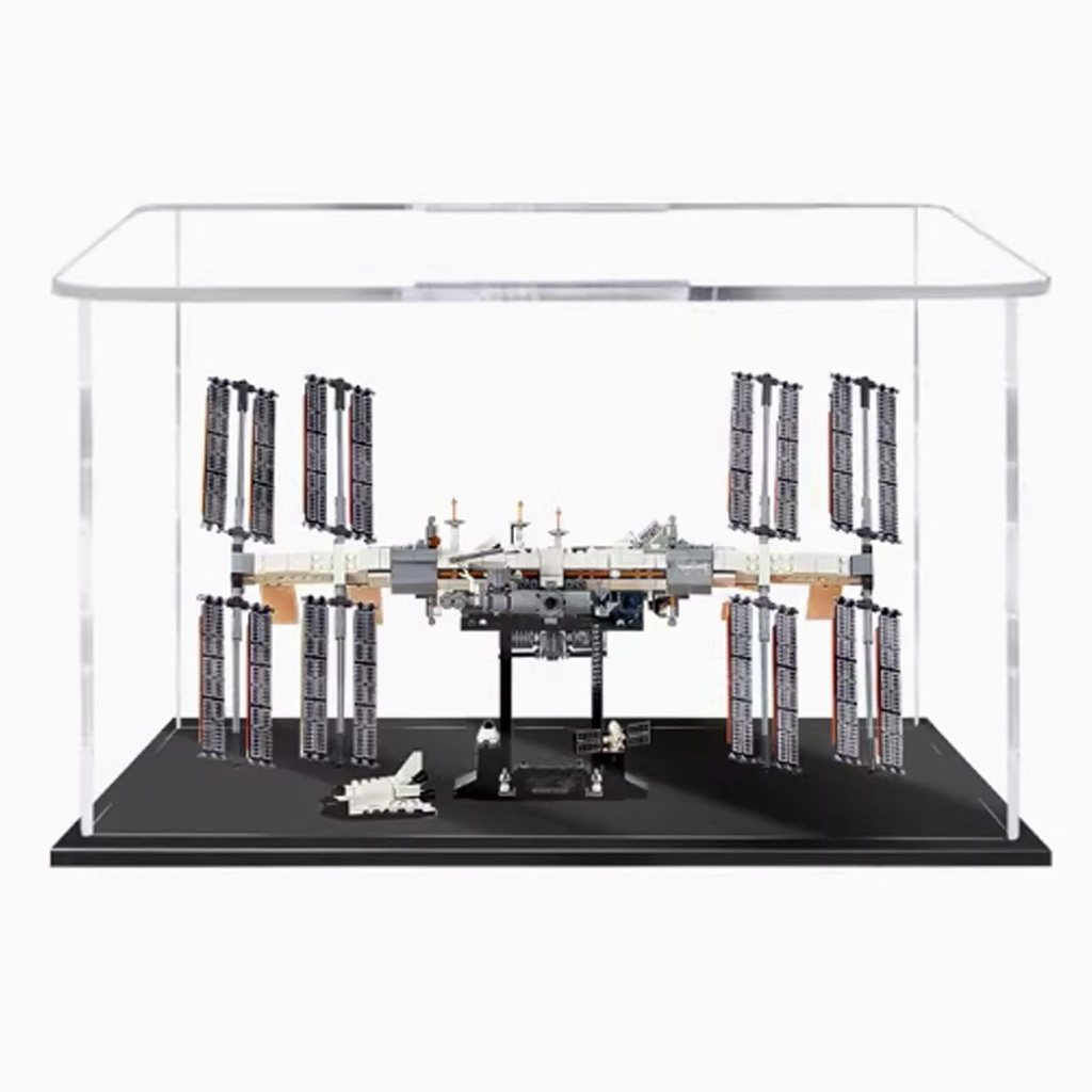Acrylic Display Case Compatible for Lego 21321 Space Station Dustproof Display Box Showcase Case Only Lego Sets are NOT Included 2mm