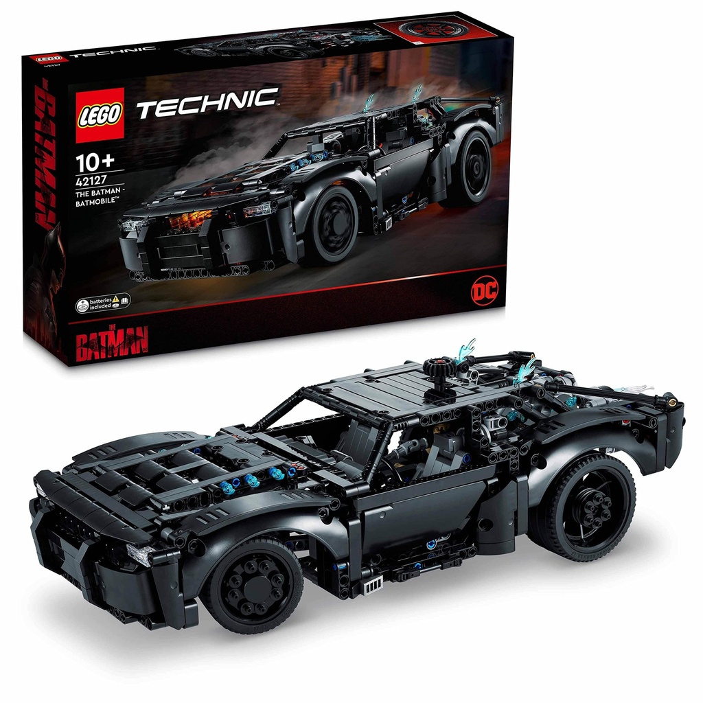 LEGO 42127 Technic THE BATMAN BATMOBILE Model Car Building Toy Movie Set Superhero Gifts for Kids Boys Girls and Teen Fans with Light Bricks