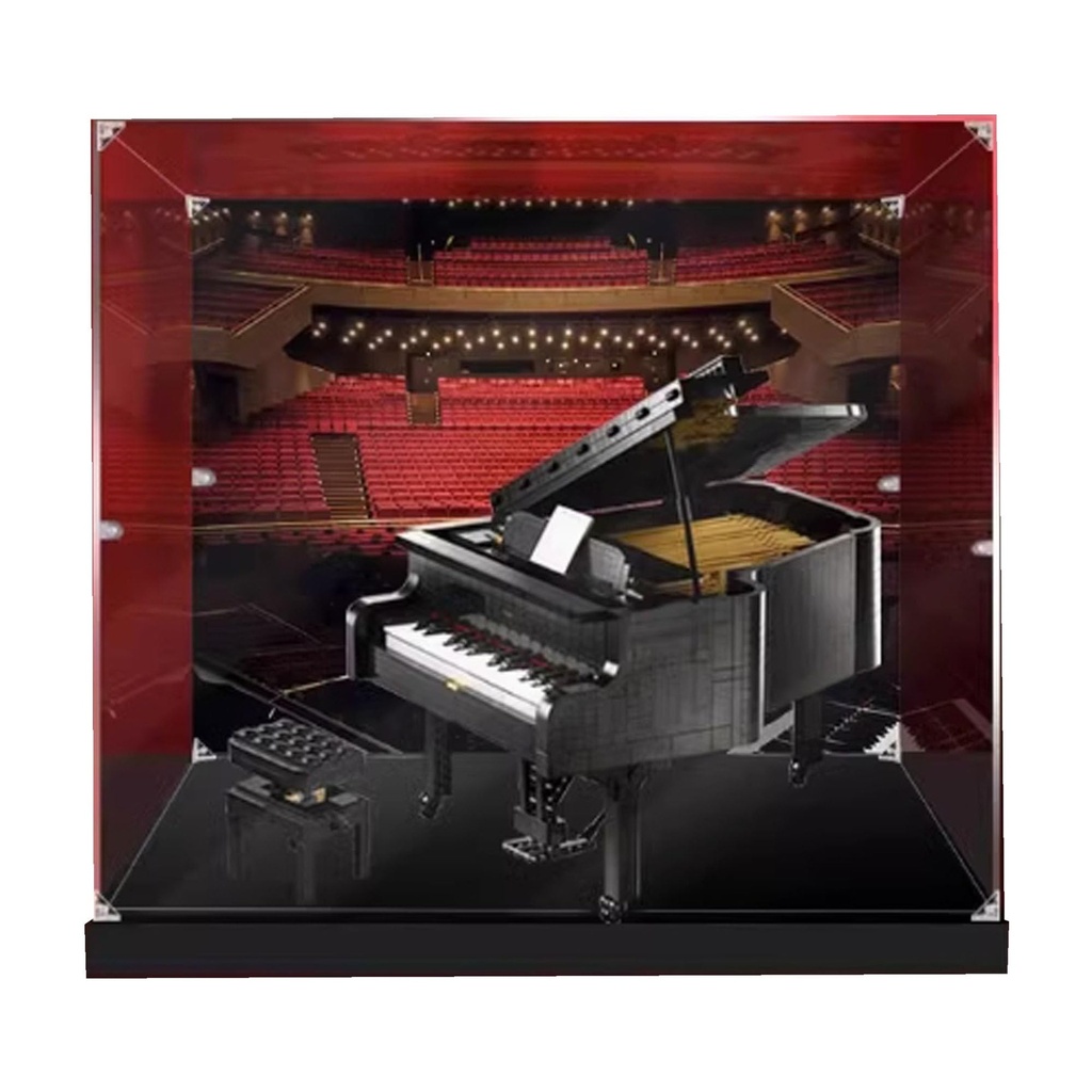 Acrylic Display Case Compatible with Lego 21323 Piano Display Case Kit Dustproof Transparent Display Case Storage Box Display Case Only Back Spray