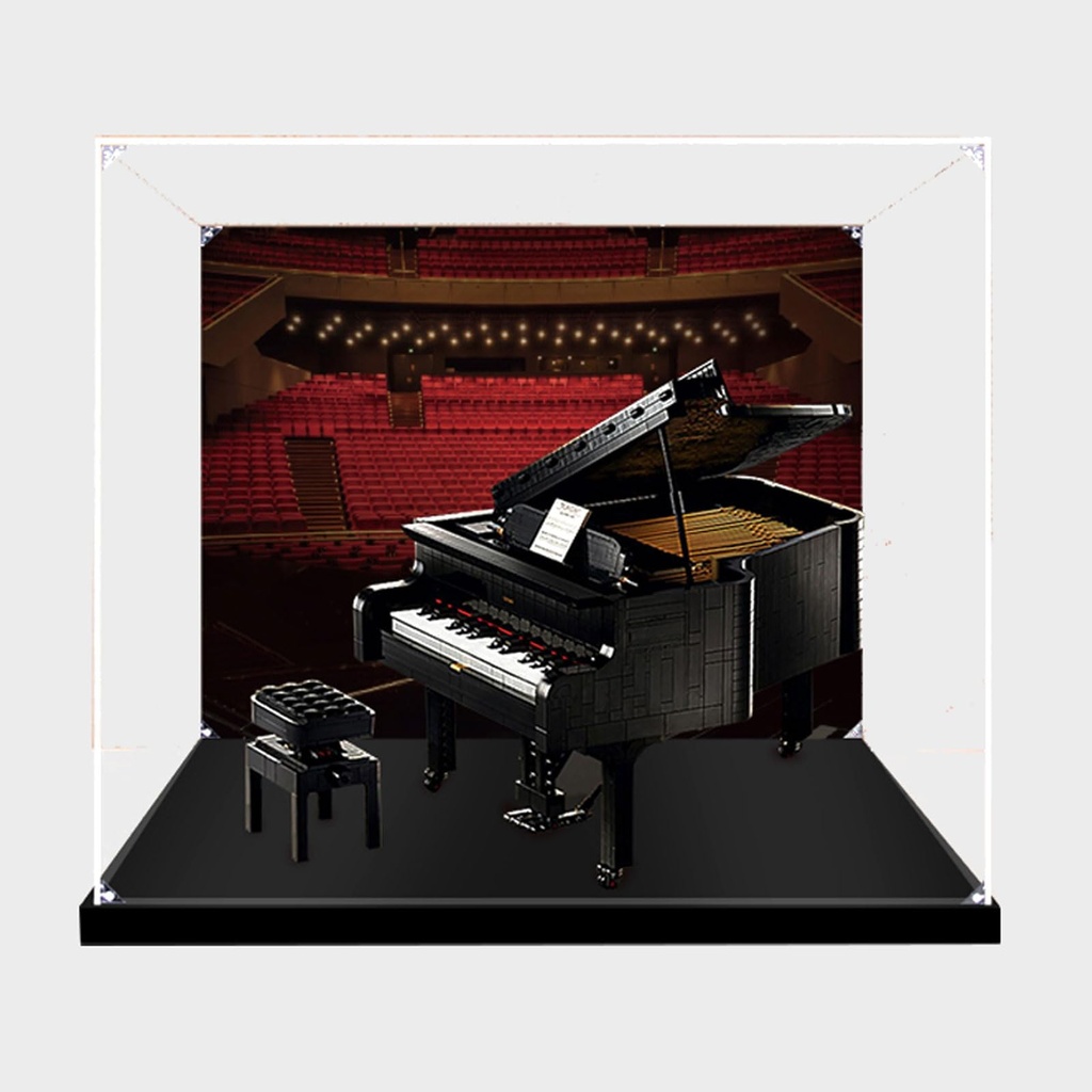 Acrylic Display Case for LEGO 21323 Piano Model Building Set Transparent Display Box Compatible with LEGO 21323Only Case No Model With background