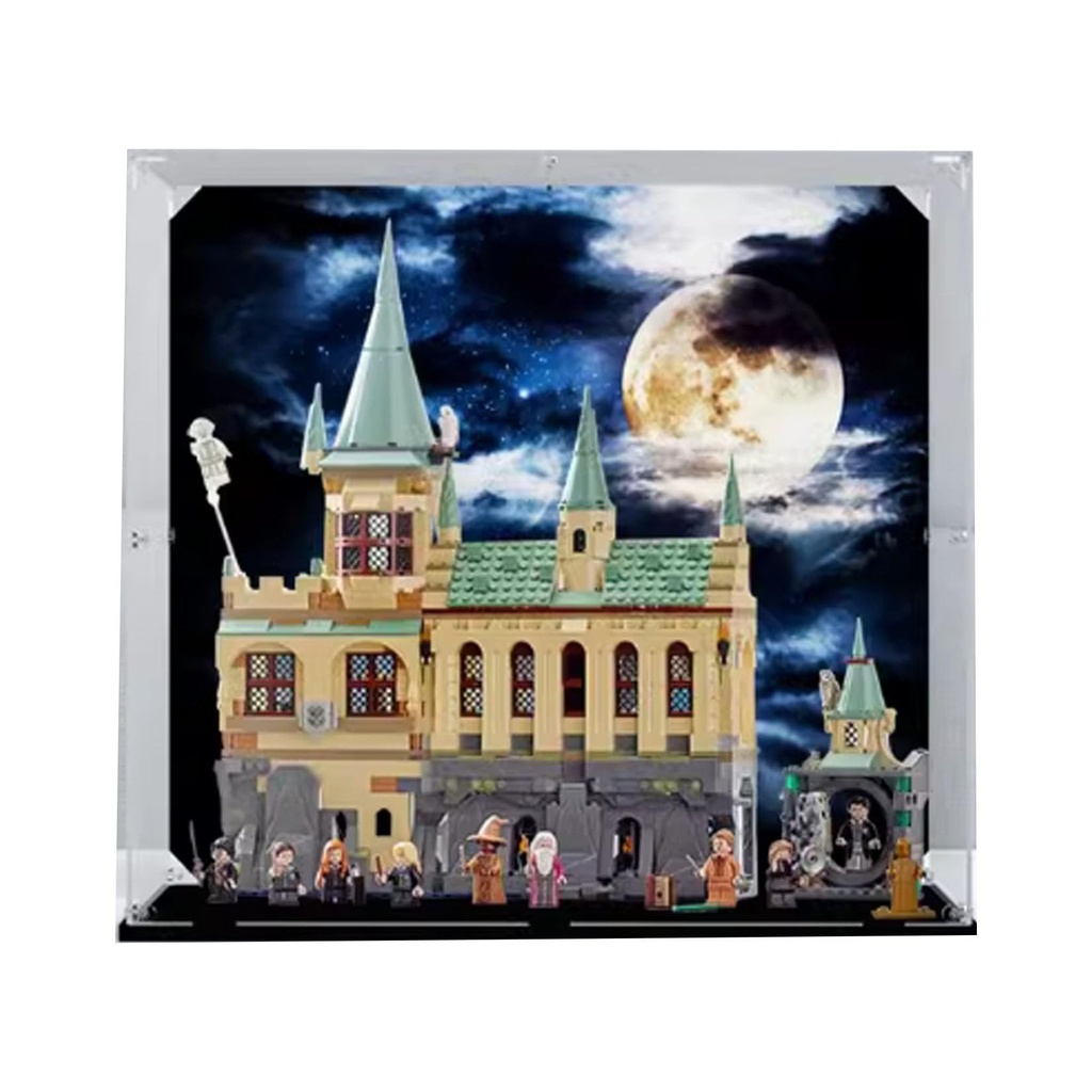 HAIWENFEIQI Acrylic Display Case for Lego 76389 Chamber of SecretsDustproof Display Box Compatible LegoModel Showcase Gift NOT Included The Model