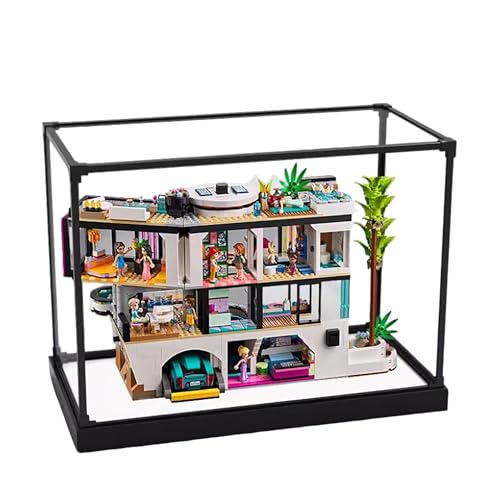 Acrylic Display Case for Lego 42639 Andreas Luxury Villa Model 3mm Dustproof Display Box Display Case Compatible with Lego 42639 Model Not Included Alloy Frame 3MM B