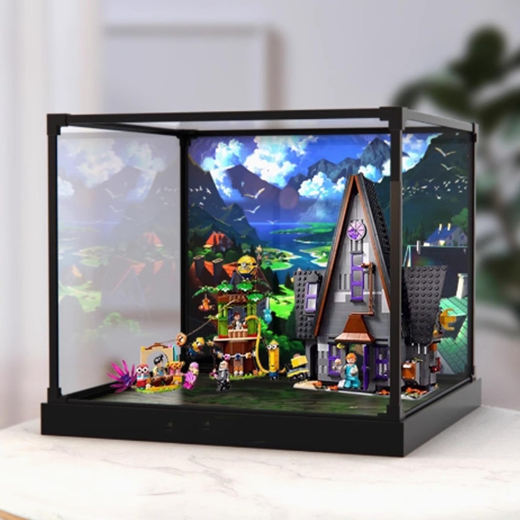 Transparent Acrylic Display Casefor Lego 75583 Luxury Homes Model Clear BoxStorage BoxDisplay BoxCompatible with 75583 Model Display Box only backspray Model