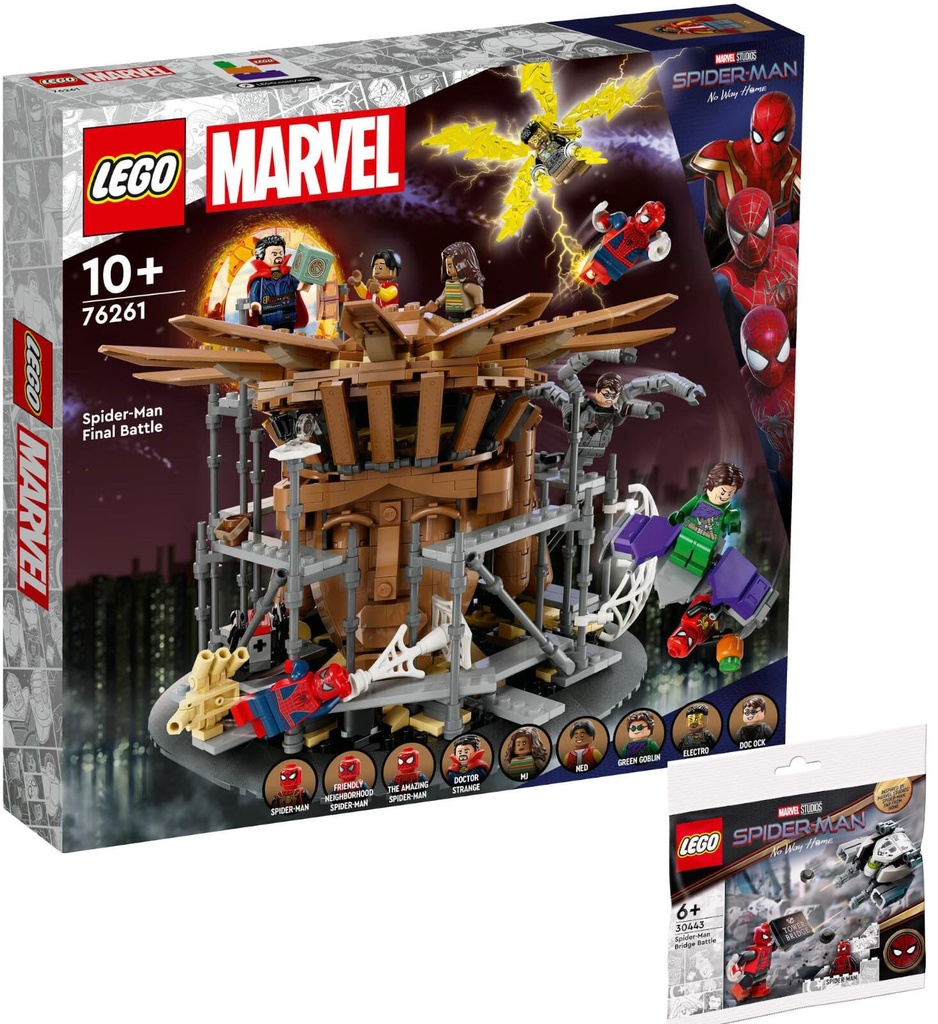 Lego Set of 2 76261 SpiderMans Large Showdown 30443 SpiderMans Bridge Duel
