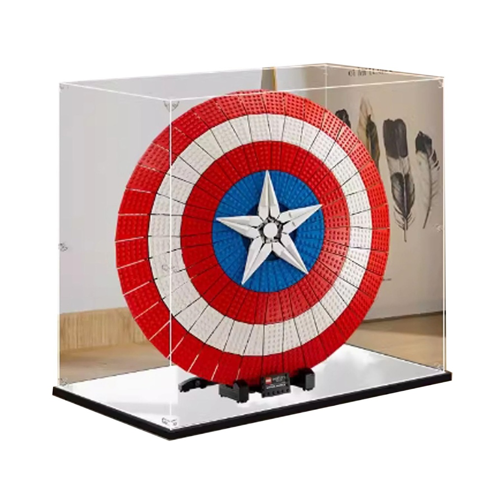 Acrylic Display Box for Lego 76262 Shield Model Clear Dustproof Block Organizer Box Only Lego Set Not Included 3mm