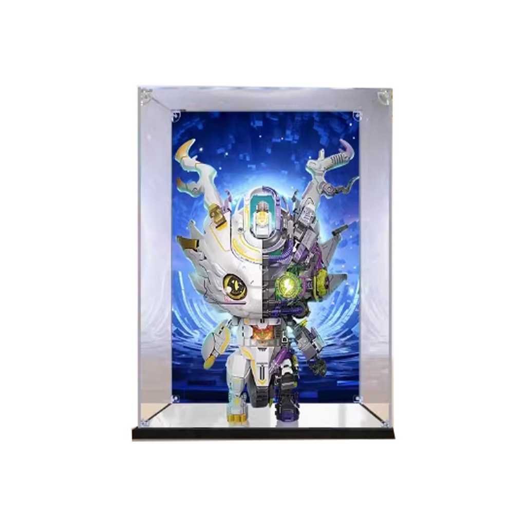 Acrylic Display Case for Lego SpaceTime MetaDragon SemiMechanical Model Box Compatible LegoModel Gift Storage Display Model not Included Pattern on The Back