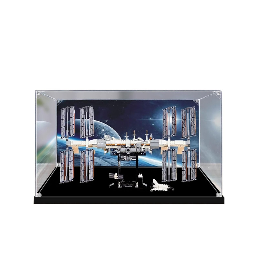 Acrylic Display Case for Lego 21321 International Space Station Dustproof Box Storage Box Transparent Box Display Box Compatible with Lego 21321Only Case No Model
