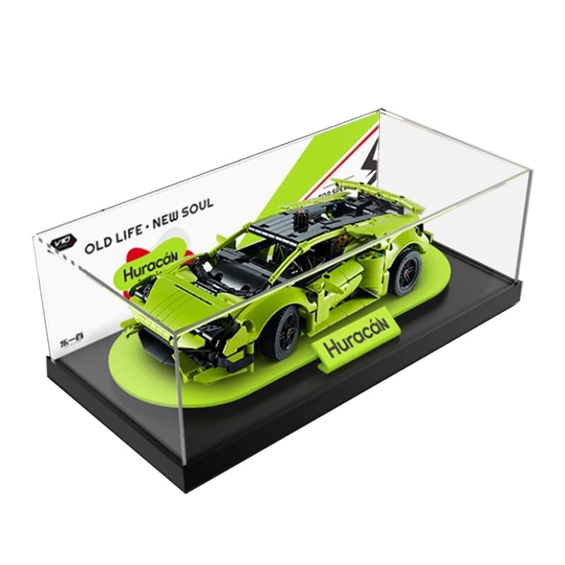 HCAEIOFJ Clear Acrylic Display Case for Lego Technic 42161 Applicable for Lamborghinii Huracán Tecnica Designed Display Box GiftDisplay Case Only Design Box