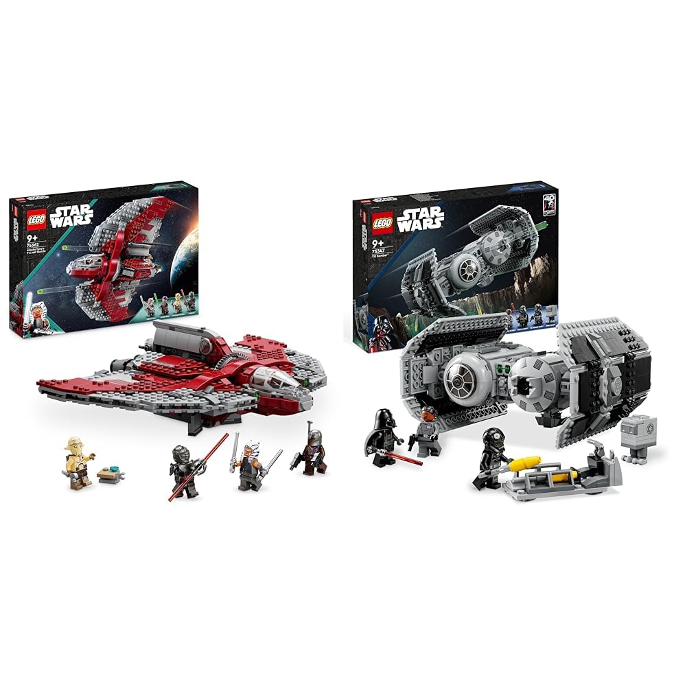 LEGO 75362 Star Wars Ahsoka Tanos T6 Jedi Shuttle Set Buildable Toy Starship with 4 Minifigures Star Wars 75347 Le Bombardier TIE Maquette Vaisseau avec Figurine de Droide Gonk