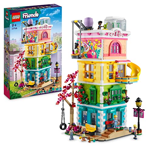 LEGO Friends Heartlake City Community Centre Modular Building Set Toy Birthday Gift Idea for Kids Girls Boys with Art and Recording Studios Gaming Room plus Pickle the Dog and More 41748