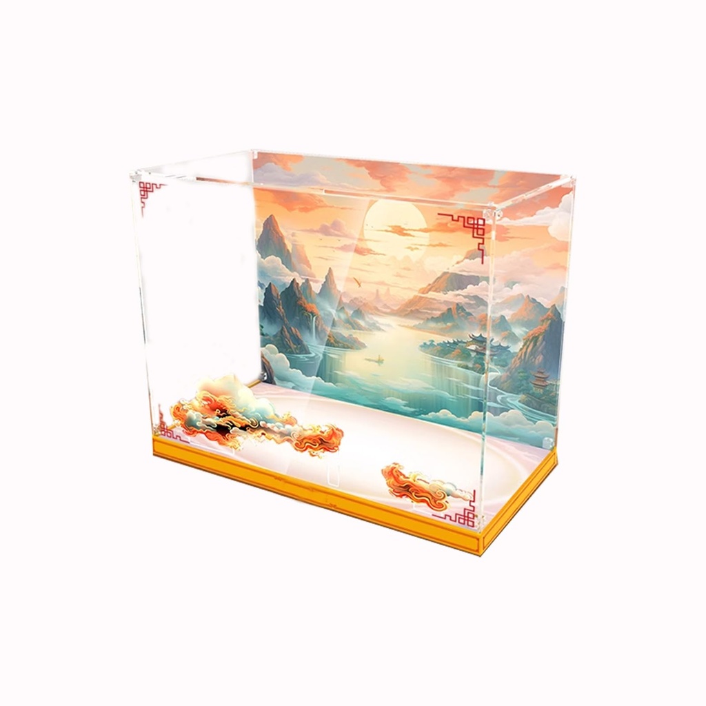 BoHeart Acrylic Display Case for LEGO 80112 Lunar Year Dragon Dustproof Display Box Size 42 x 22 x 32 cm Model Not Included
