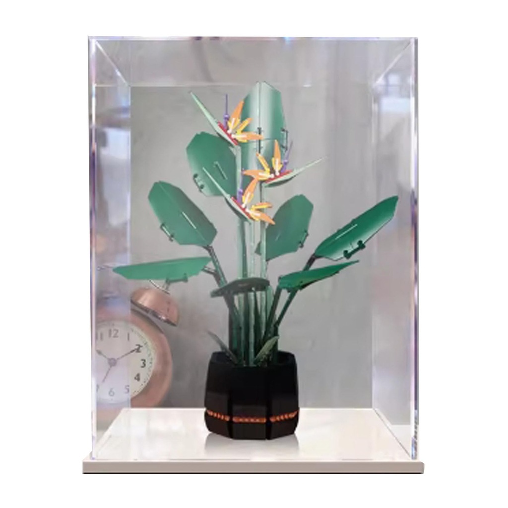 Acrylic Display Case for Lego 10289 Bonsai Bonsai Bouquet Transparent Dustproof Display Case for Lego 10289 Construction Kit Model not Included 35 x 35 x 50cm White bas