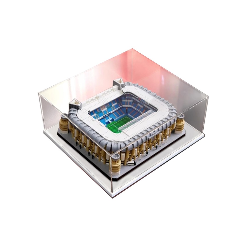 FEIFANBOYANG Acrylic Display case for Lego 10299 Soccer Stadium Model Dustproof Transparent collections Display Case display box only White base