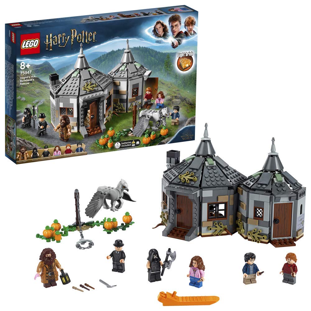 LEGO 75947 Harry Potter Hagrids Hut Buckbeaks Rescue Playset with Hippogriff Figure Toy Gift Idea for Kids Age 8
