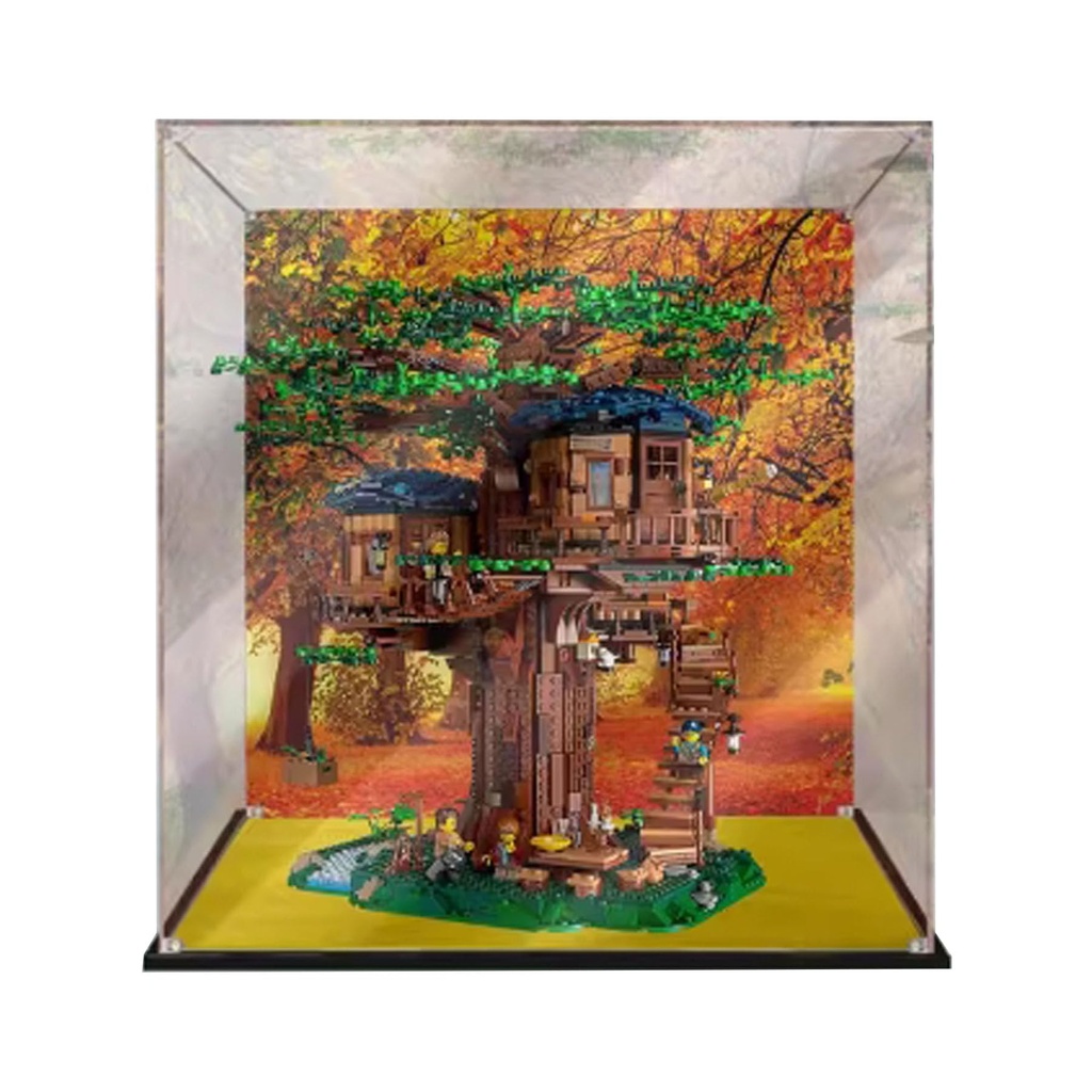 Acrylic Display Box for Lego 21318 Fall Treehouse Model Clear Dustproof Block Organizer Box Only Lego Set Not Included