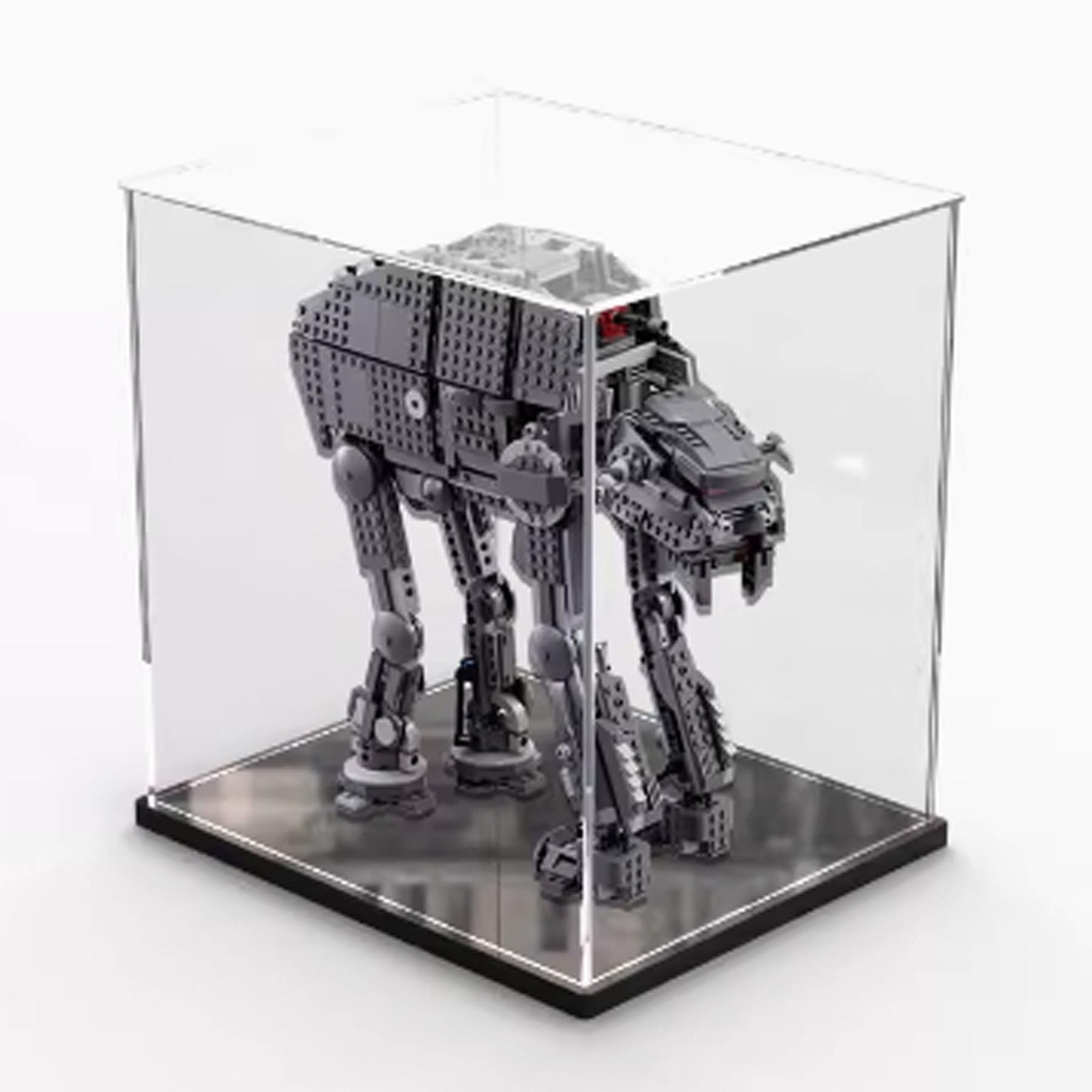 CHIFENMS Acrylic Display Box for Lego 75189 Walking Mecha Clear Dustproof Display Box Box Only Lego Set Not Included Black Base