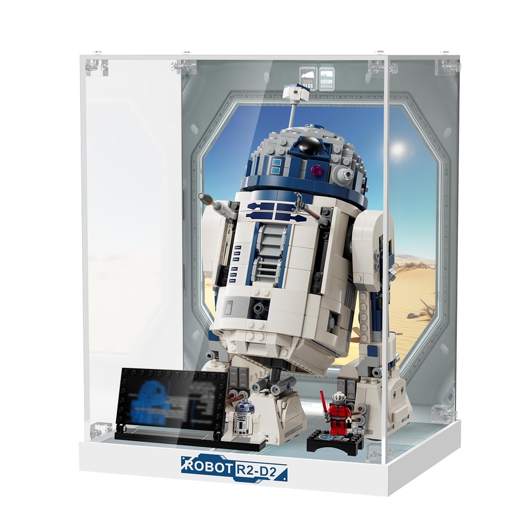 PIPART Acrylic Display Case for Lego 75379 R2D2 Transparent V040602