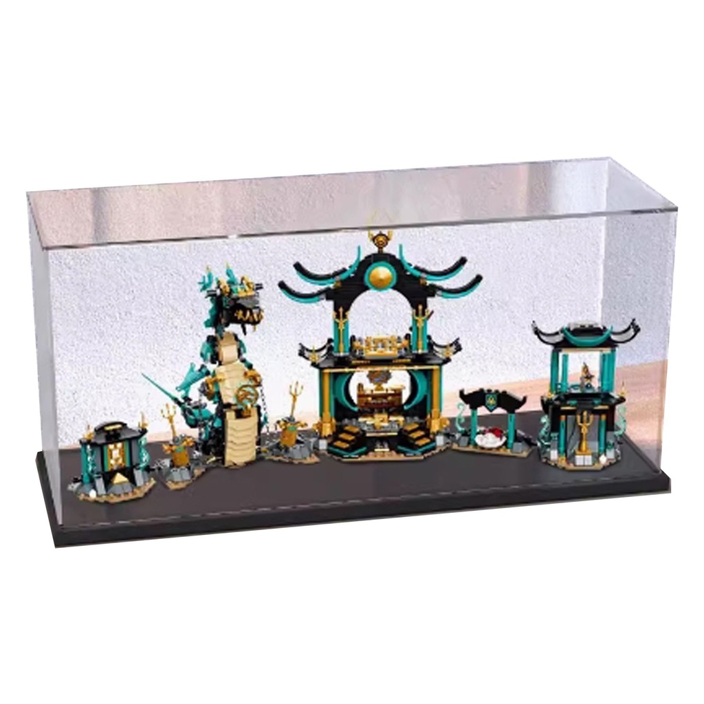 Acrylic Display Box for Lego 71755 Shrine Clear Dustproof Display Box Box Only Lego Set Not Included Black Base