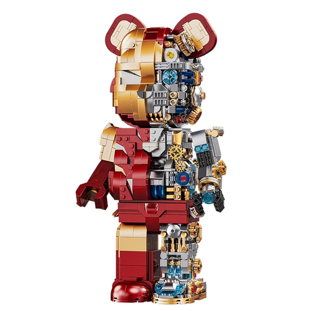 Senxry Mecha Bear Building Kit Robot Building Set HalfMecha Detail Collectible Gifts for Adults and Teens 1647 Pieces Compatible with Lego