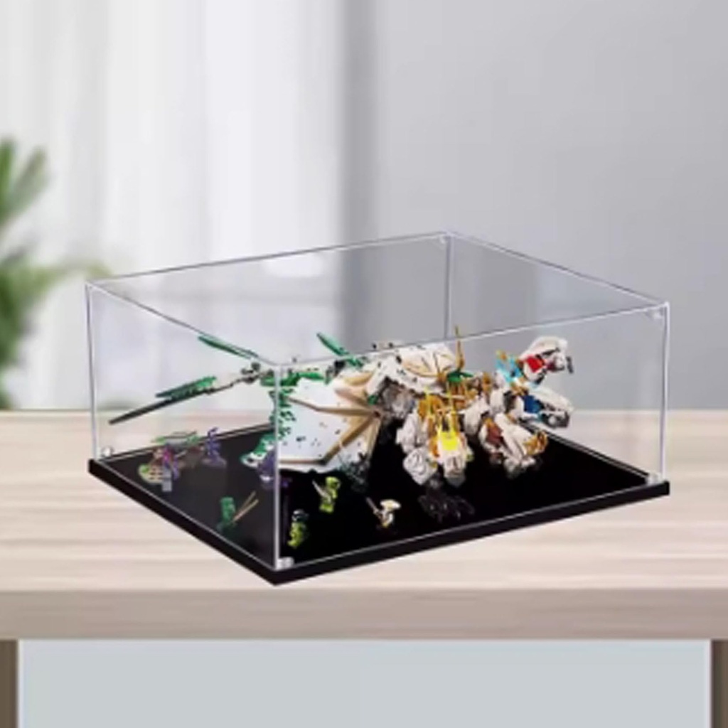 HAIWENFEIQI Acrylic Display Case for Lego Divine Dragon Combination 70679 Dustproof Display Box Compatible LegoModel Showcase Gift NOT Included The Model 3mm