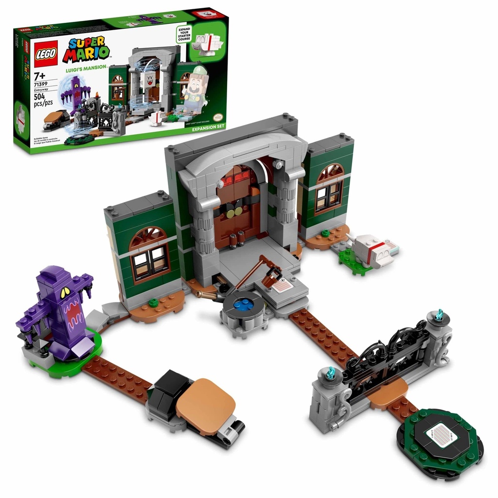LEGO Super Mario Luigis Mansion Entryway Expansion Set 71399 Building Kit Collectible Toy for Kids Aged 7 and up 504 Pieces