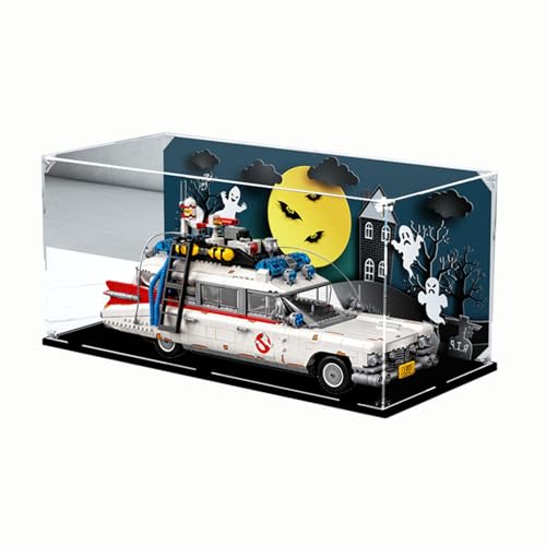 Transparent Acrylic Display Case for Lego 10274 Model Car Dustproof Handheld Storage BoxThe Model NOT Included With background