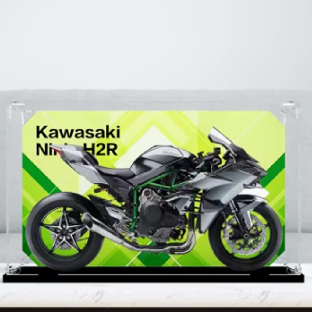 CHIFENMS Acrylic Clear Display Case for Lego 42170 Motorcycle Display BoxBuilding Block Collectibles Transparent Dustproof Showcase Storage Box Display Box Stand for Only Case 3mm