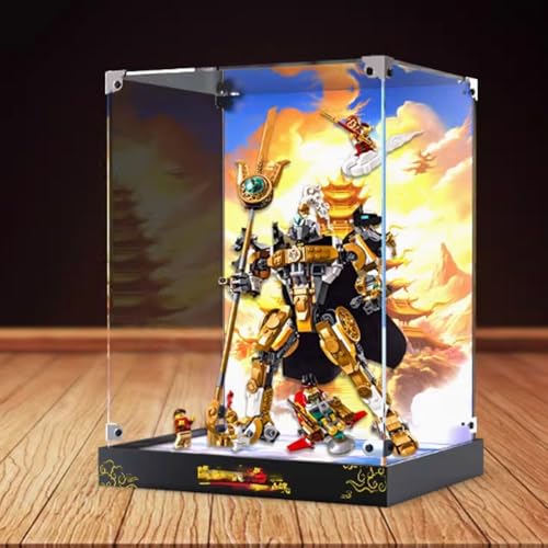 Acrylic Display Box for Lego 80065 Erlangshen Mecha Model Transparent Dustproof Display Box Storage Box Compatible with Lego 80065 Model Model Not Included Contexts