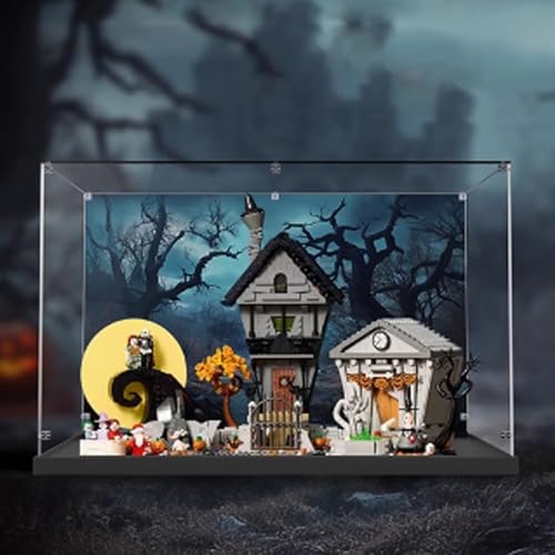 Acrylic Display Box for Lego 21351 Christmas Eve Scare Model Transparent Dustproof Display Box Storage Box Compatible with Lego 21351 Construction kit Model Not Included Backgrounds 3mm