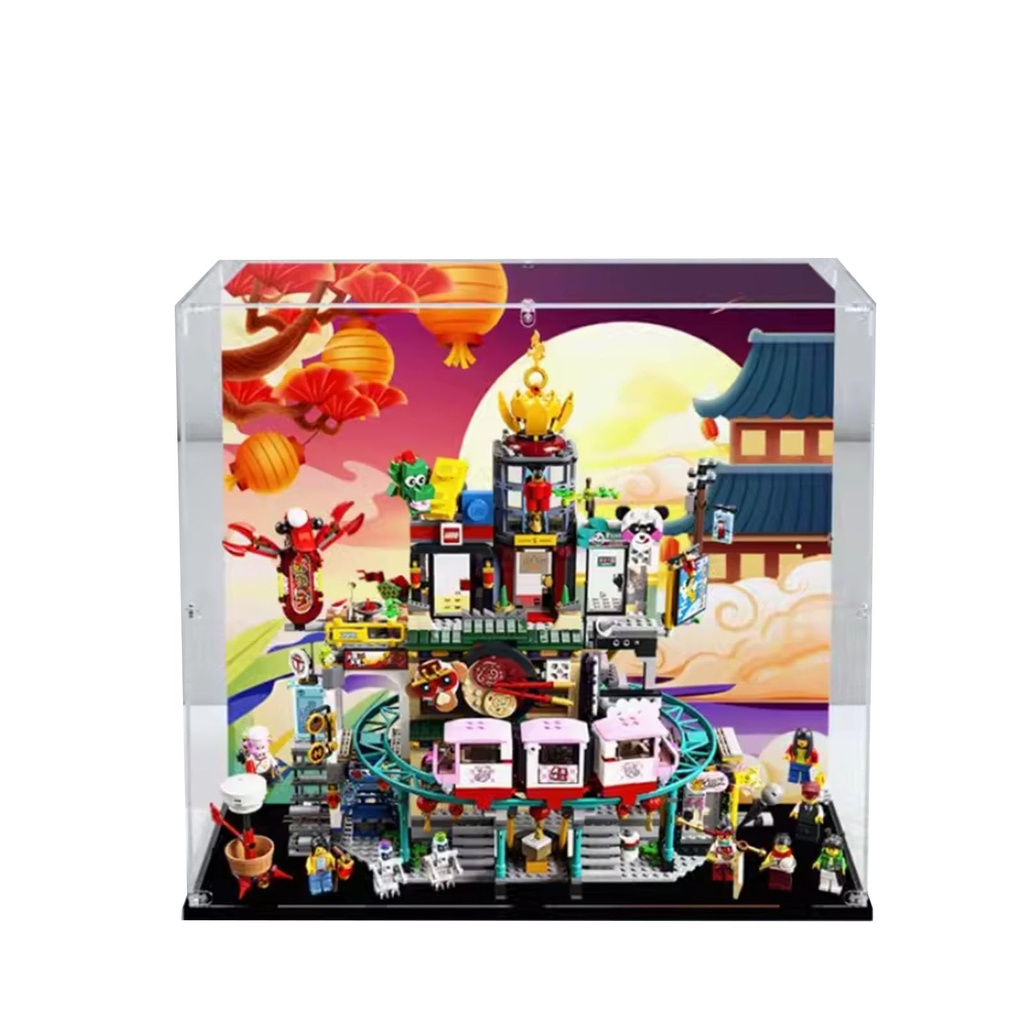Acrylic Display Case for Lego 80036 Dustproof Display Box Storage Box Transparent Box Display Box Compatible with Lego 80036Only Case No Model