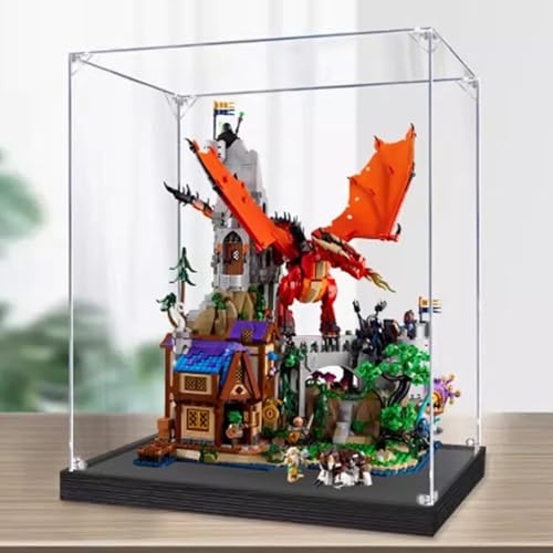 Acrylic Display Box for Lego 21348 Dungeons and Dragons Model Transparent Dustproof Display Box Compatible with Lego 21348 Construction kit Model Not Included 3mm