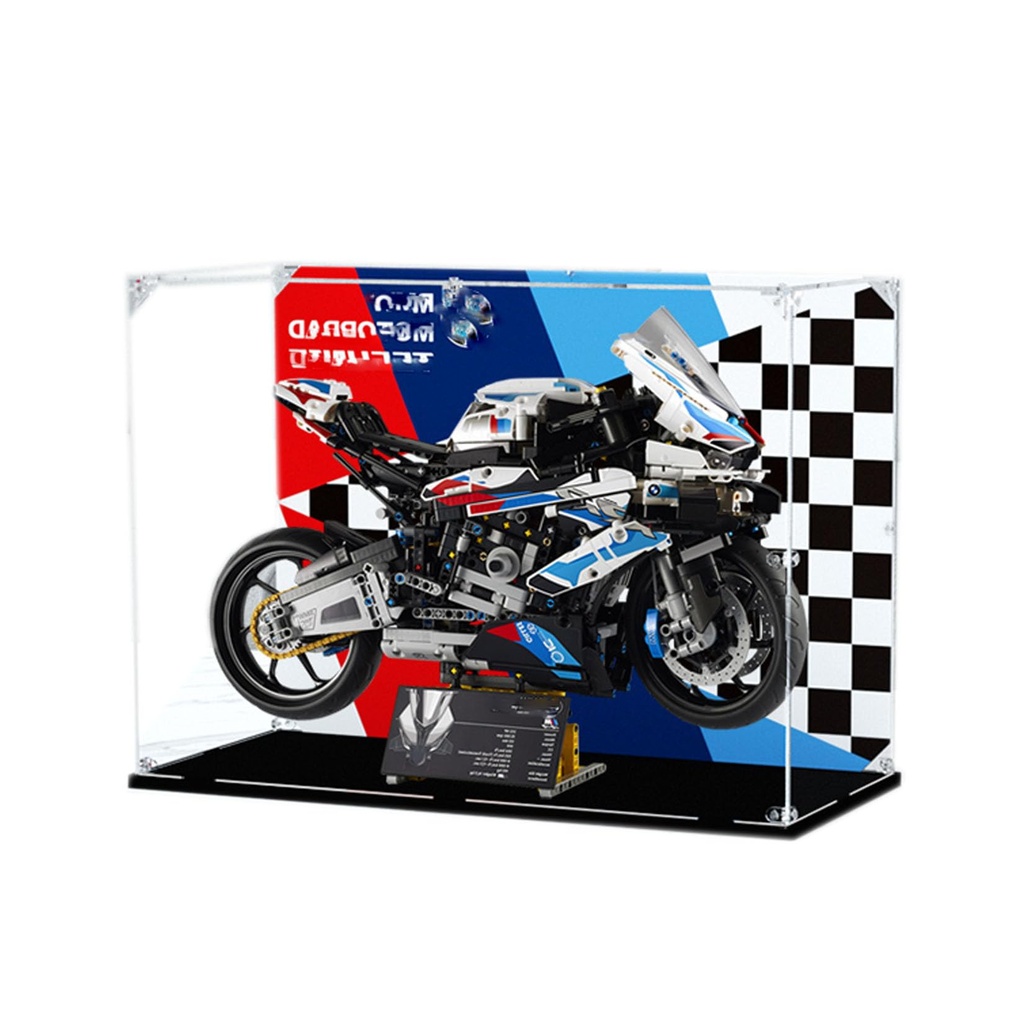 Acrylic Display Case for Lego Technic Car M 1000 RR 42130 Model Dustproof AntiUV Storage Box Ideal for Collectors Background B