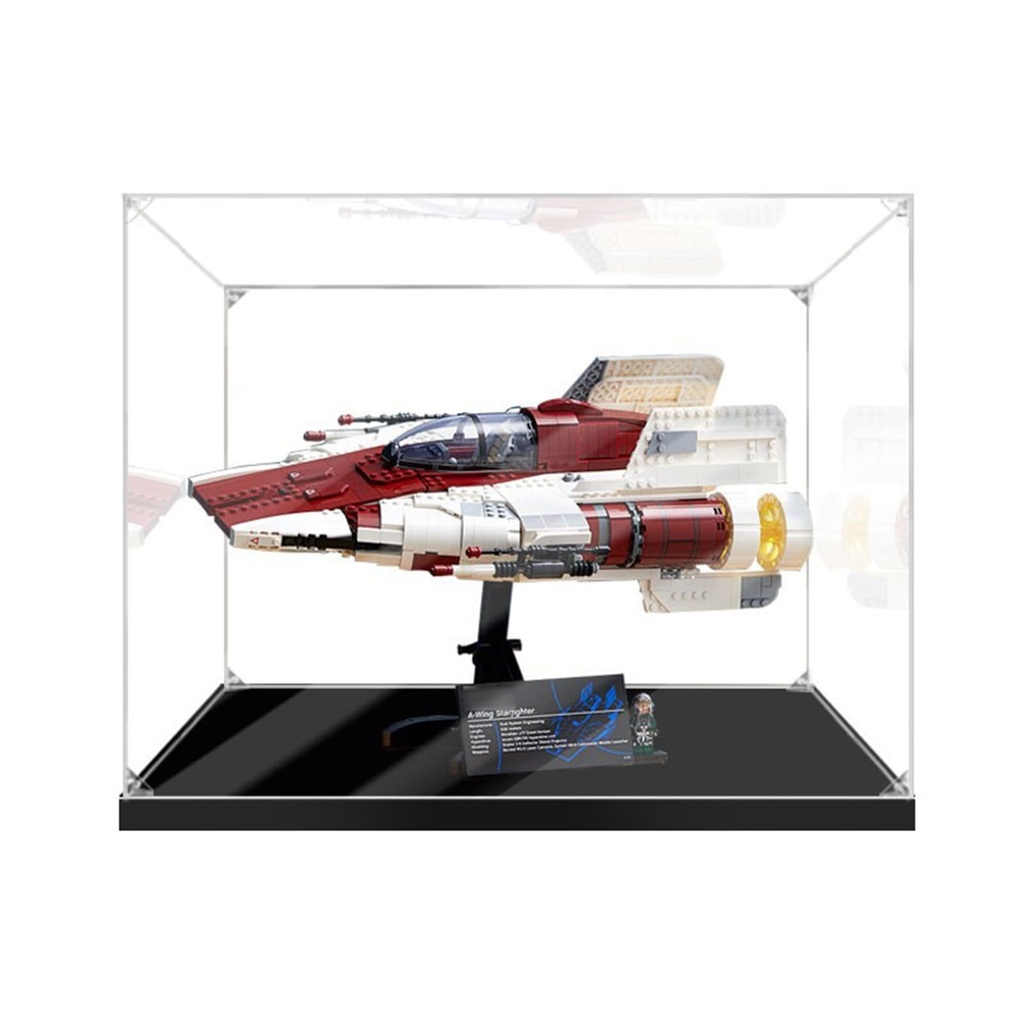 Acrylic Display Case for 75275 Fighter Building Block ModelDustproof Clear Display Box for CollectiblesCompatible with Lego Self Assemble Display Box Display Case Only A3MM