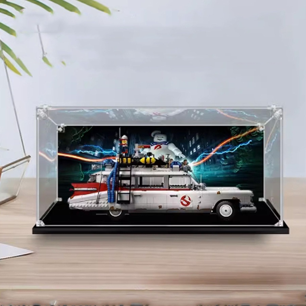 CHIFENMS Acrylic Clear Display Case for Lego 10274 Ghostbusters Building Block Collectibles Transparent Dustproof Showcase Storage Box Display Box Stand