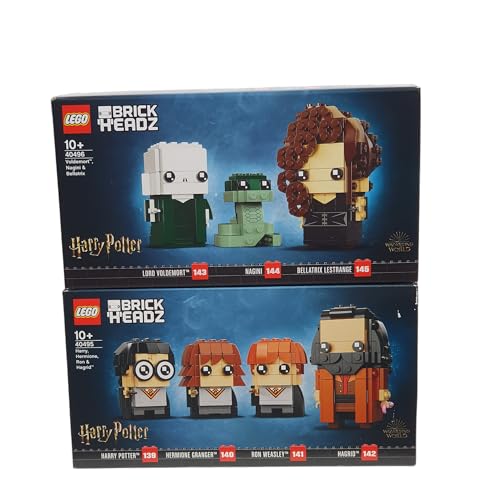 LEGO Brickheadz Harry Potter Hermione Ron Weasley Hagrid 4095 Lord Voldemort Nagini Bellatrix Lestrange 40496 Set