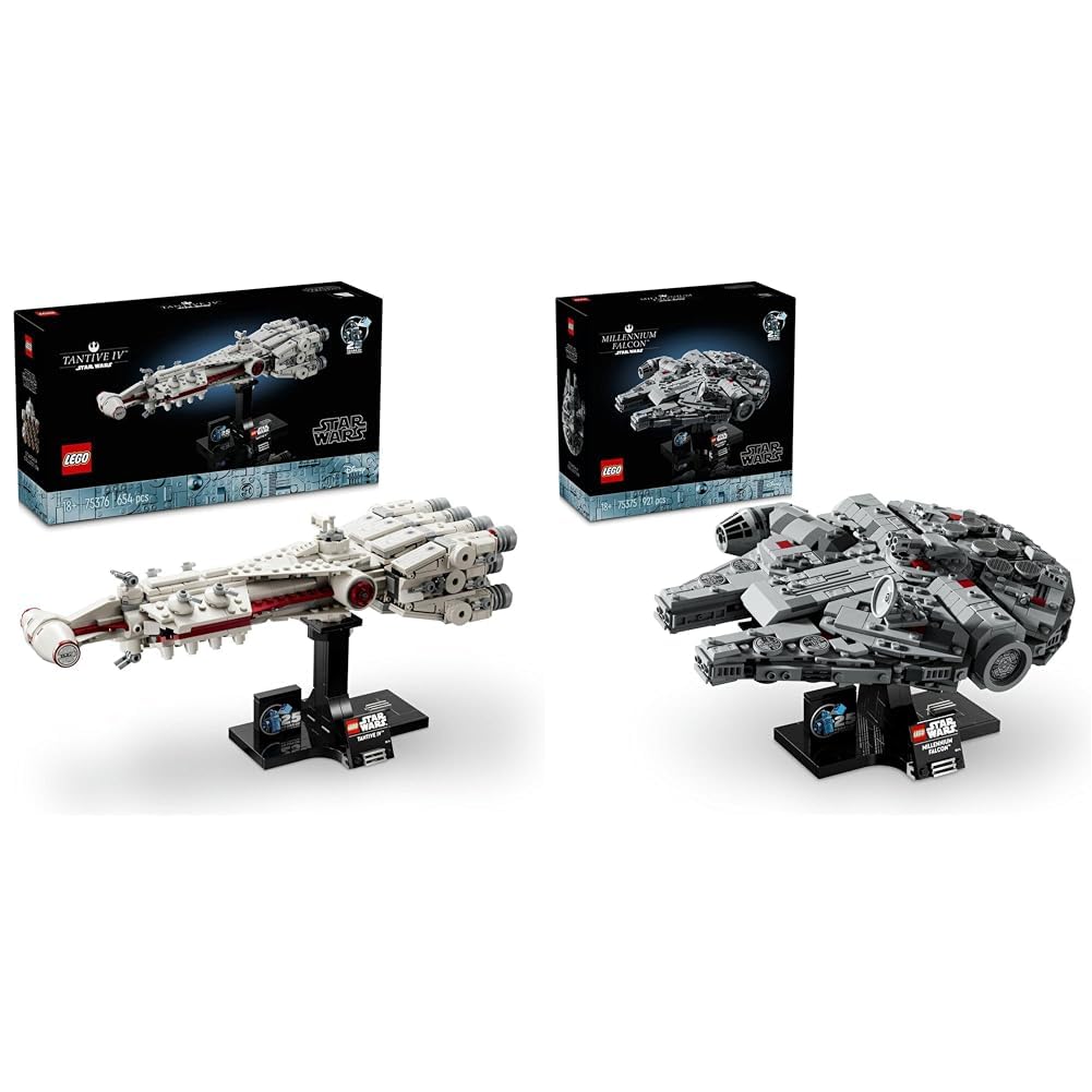 LEGO Star Wars Tantive IV Set Collectible 25th Anniversary Starship Model Kit Star Wars Millenium Falcon 25th Anniversary Set for Adults Collectible A Hope Starship Vehicle Model Kit