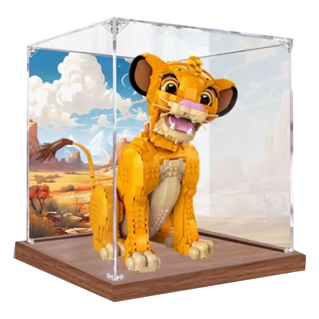 Acrylic display box compatible with lego 43247 Lion King model selfassembling clear dust cabinet collectible organizer box only backgrounds