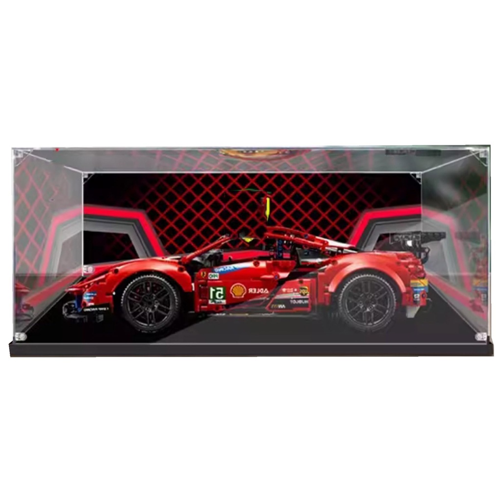 Acrylic display box compatible with lego 42125 Roadster model selfassembling clear dust cabinet collectible organizer box only backgrounds