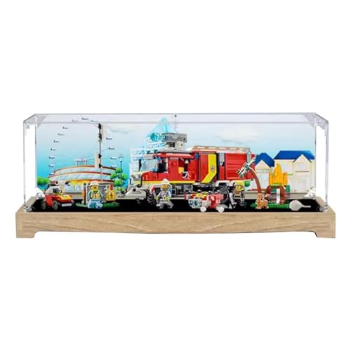 TRUSTFAR Acrylic Dustproof Display Case Designed for Lego 60374 Firefighting command vehicle Model Transparent Box Display Box Compatible with Lego 60374 No model background2