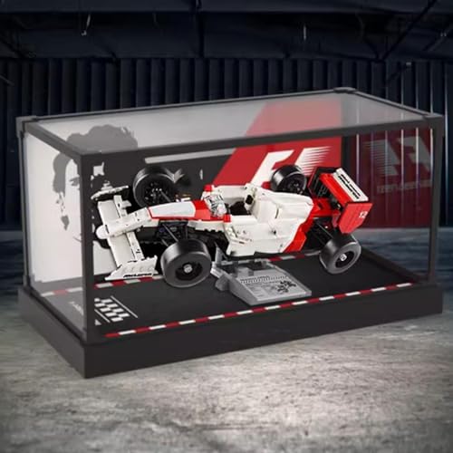 Transparent Acrylic display box for Lego 10330 Racecars model Dustproof Storage Display Box Model Not Included backspray