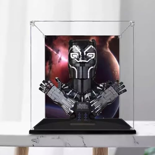 Clear Acrylic Display Box Compatible with Lego 76215 Panther bust Building Block Models Protective Decorative Collectors Storage Box Box Only Style 2