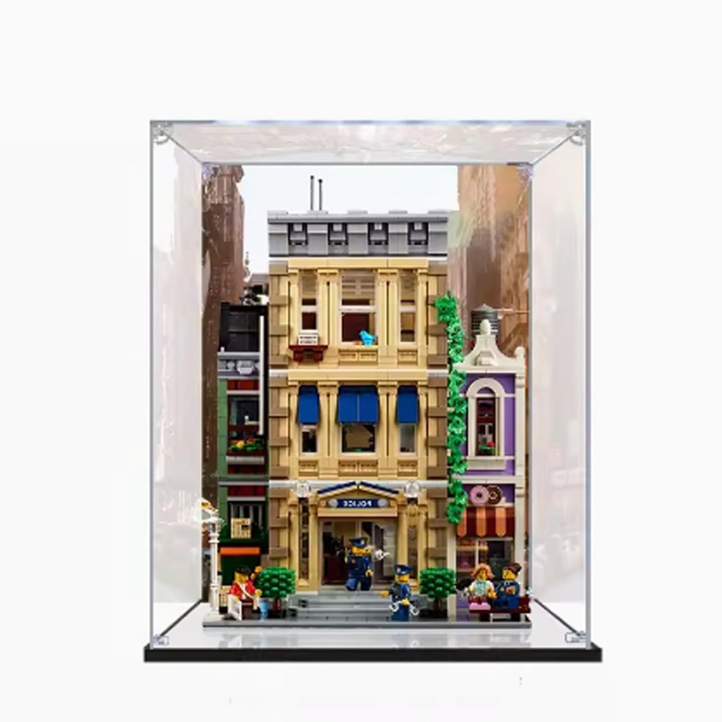 Dustproof Acrylic Clear Display Box Compatible with Lego Police Department Donuts 10278 Display BoxDustproof Box Storage BoxDisplay Box Only Display Box