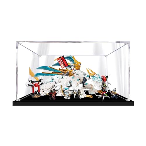 Acrylic Transparent Display Case for Lego 71786 Cold Ice Divine Dragon Dustproof Transparent Display Case Showcase 19619698 inches Display Case Only 3mm