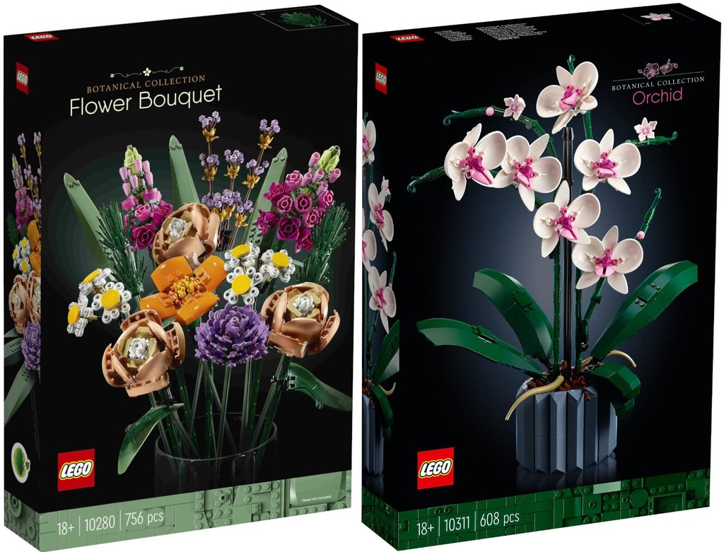 Lego Set of 2 10311 Orchid 10280 Bouquet