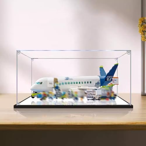 Yglophic Transparent Acrylic Display Case for LG 60367 City Passenger Aeroplane Acrylic Dustproof Storage Box Compatible with LG 60367 Lego Model Not Included 50 50 25cm B2mm