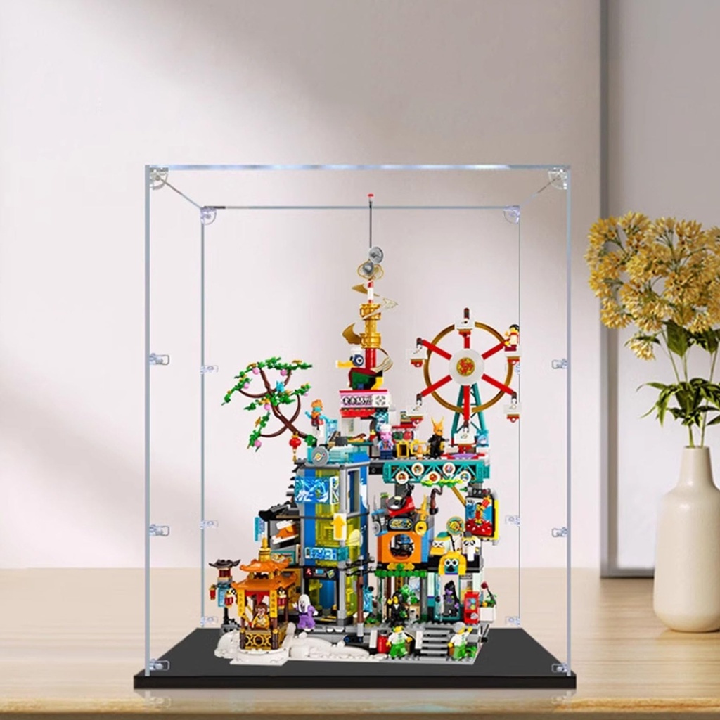 Clear Acrylic Display Box Compatible with Lego 80054 Million Thousand Cities Modle Gifts Dustproof Protects Decorations Collectibles Organizer